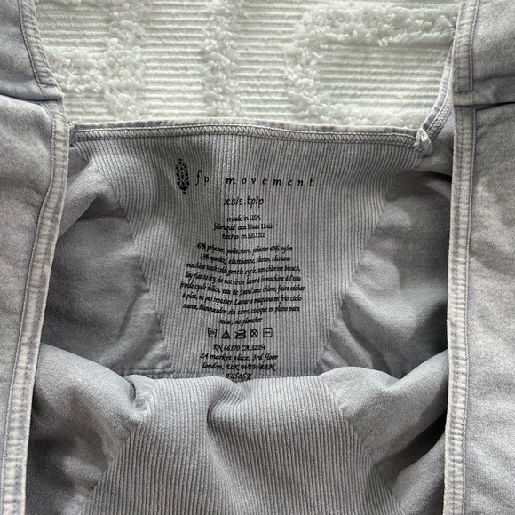*FP MOVEMENT BY FREE PEOPLE Good Karma Square-Neck Bra Iced Grey NWOT FP-… - Picture 7 of 8